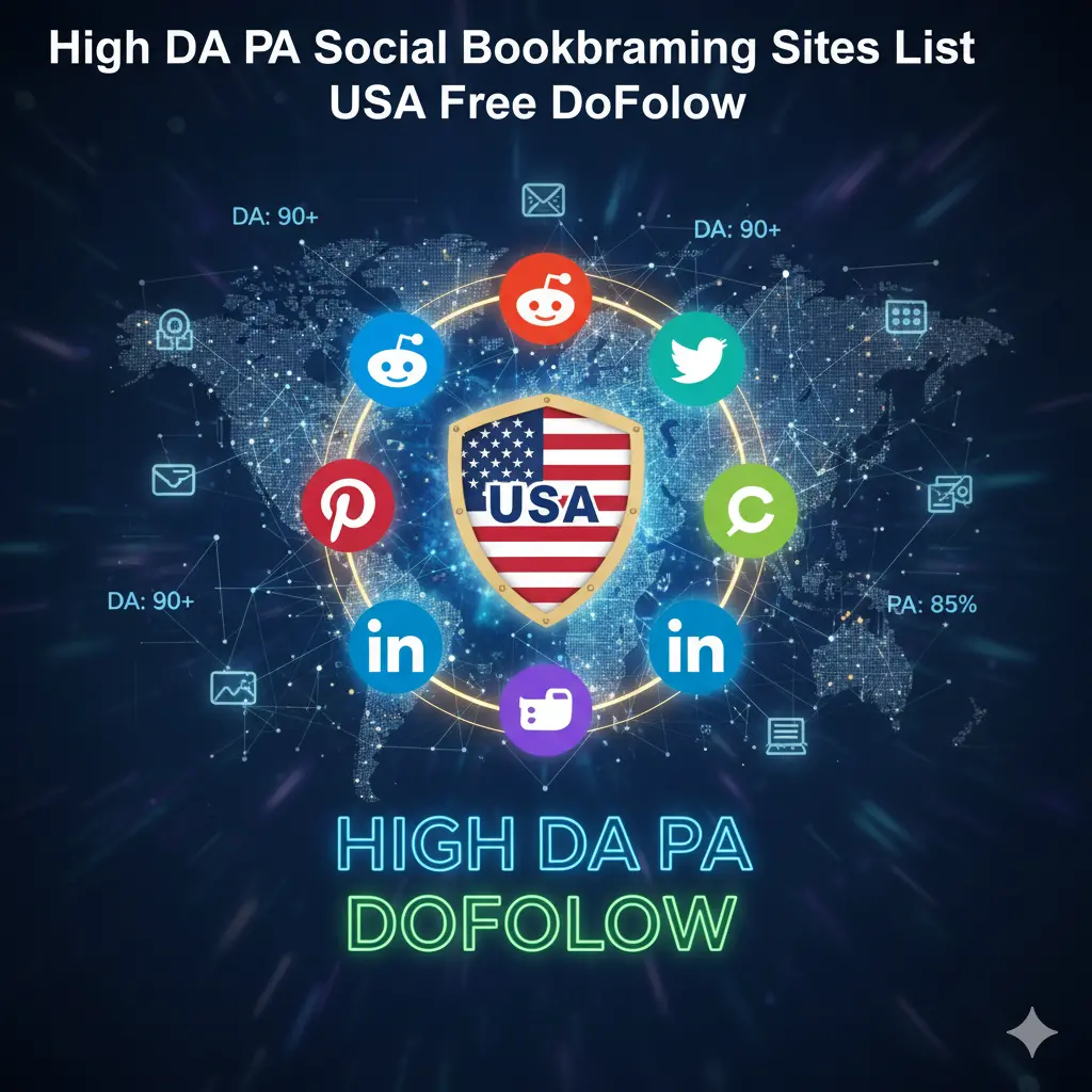 High DA PA Social Bookmarking Sites List USA Free DoFollow