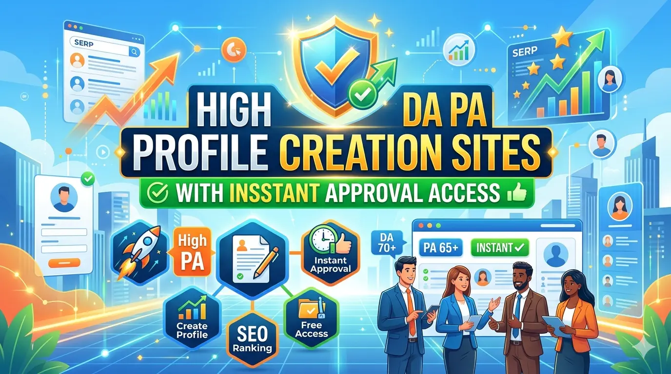 High DA Profile Creation Sites Instant Approval